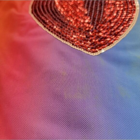 Iron Fist Heart Somewhere Mesh Crop Multicolor Tank Top Size S - Picture 9 of 13